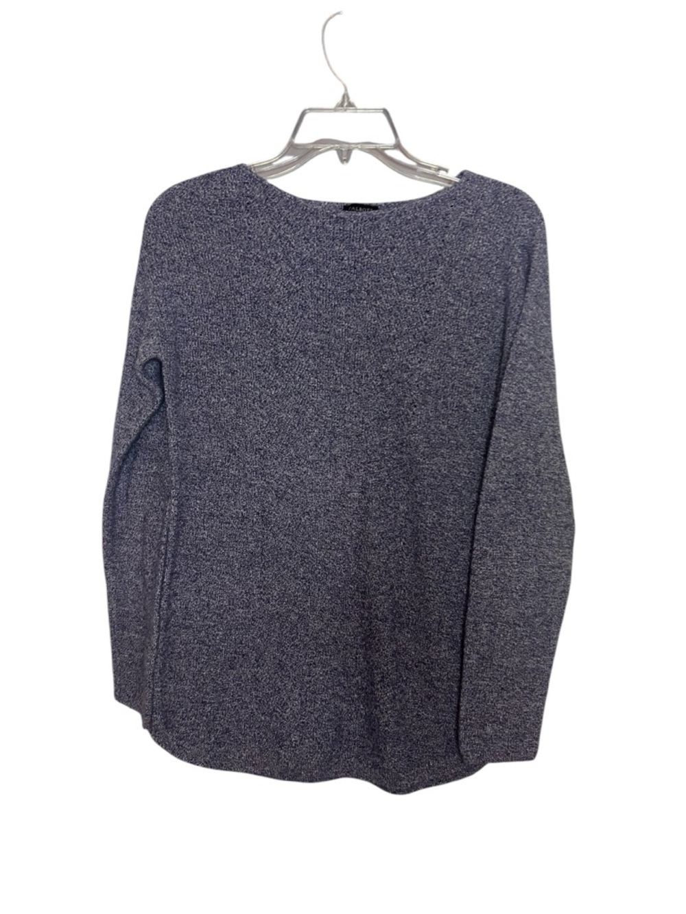 Talbots Marled Knit Sweater Women’s Medium Blue Gray Circle Hem Lightweight